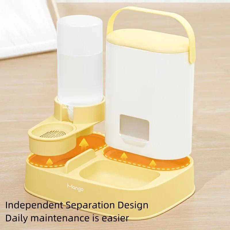 ชามอาหารสัตว์เลี้ยงมะม่วงเครื่องจ่ายอาหารอัตโนมัติและเครื่องจ่ายน้ำเครื่องจ่ายอาหารแมว MF-926ชามสำหรับแมวและสุนัข