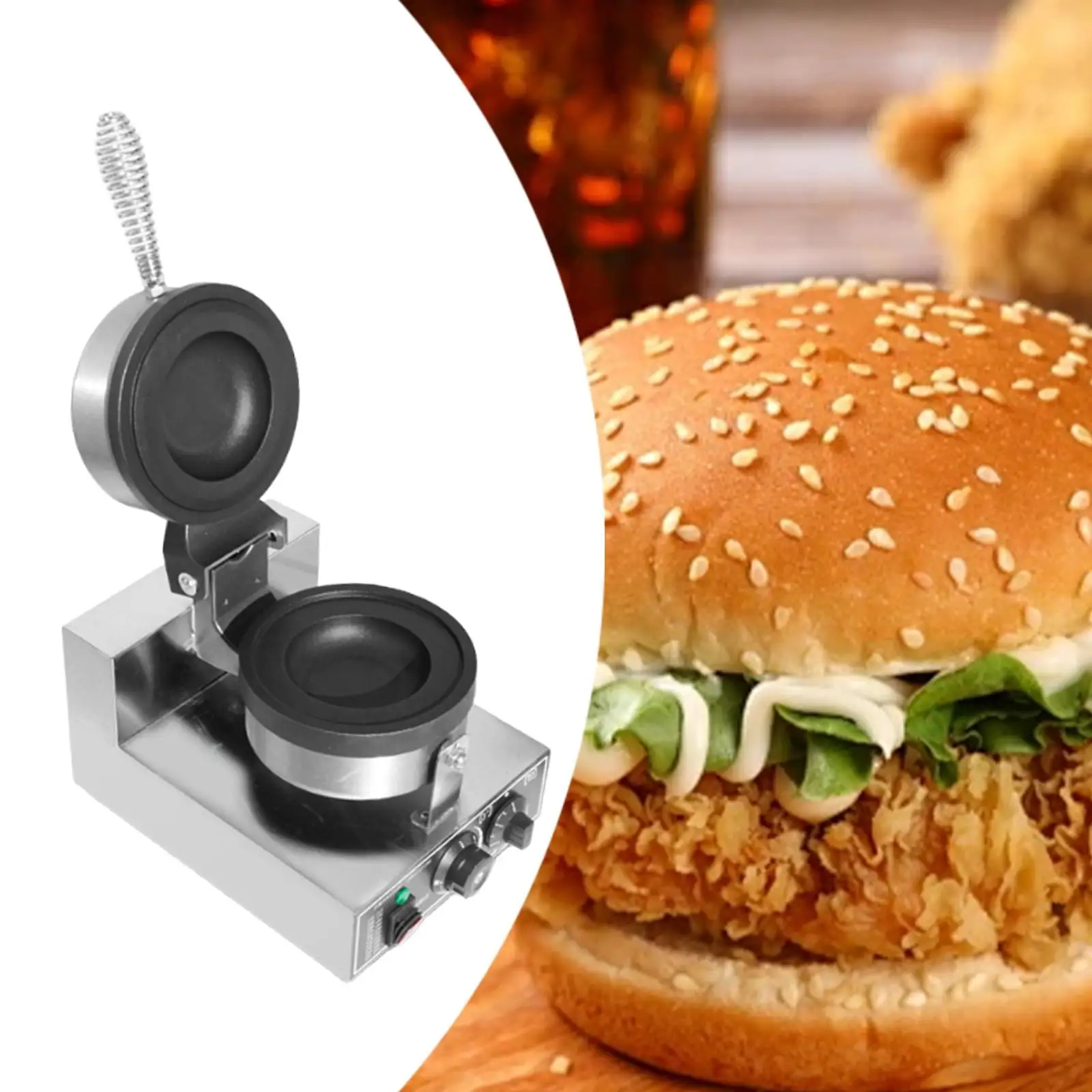 

Ice Cream Burger Maker Time Control Breakfast Maker for Cheese Burgers Steak