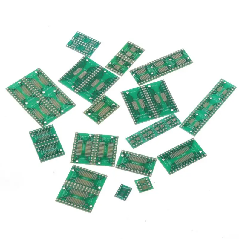 carte PCB adaptateur tournant vers DIP, plaque convertisseur, SOP, MSOP, SSOP, TSSOP, SOT23, 8, 10, 14, 16, 20, 28, SMT vers DIP, 35 pièces