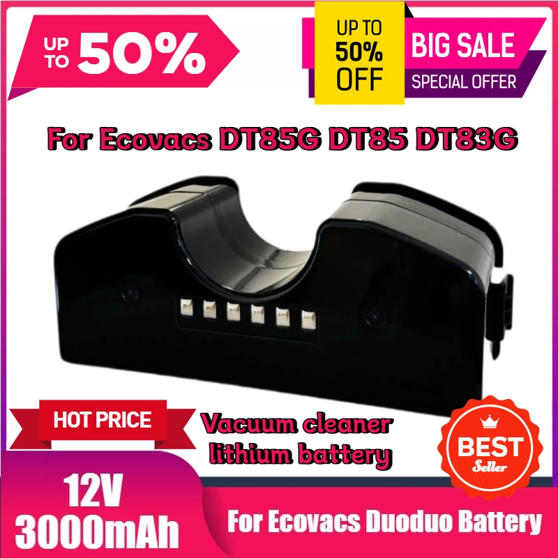 

12 В 3000 мАч аккумуляторные батареи для Ecovacs DuoDuoS Robot Battery DT85 G/83/87 DN650 BFD-yt аккумулятор для подметального робота