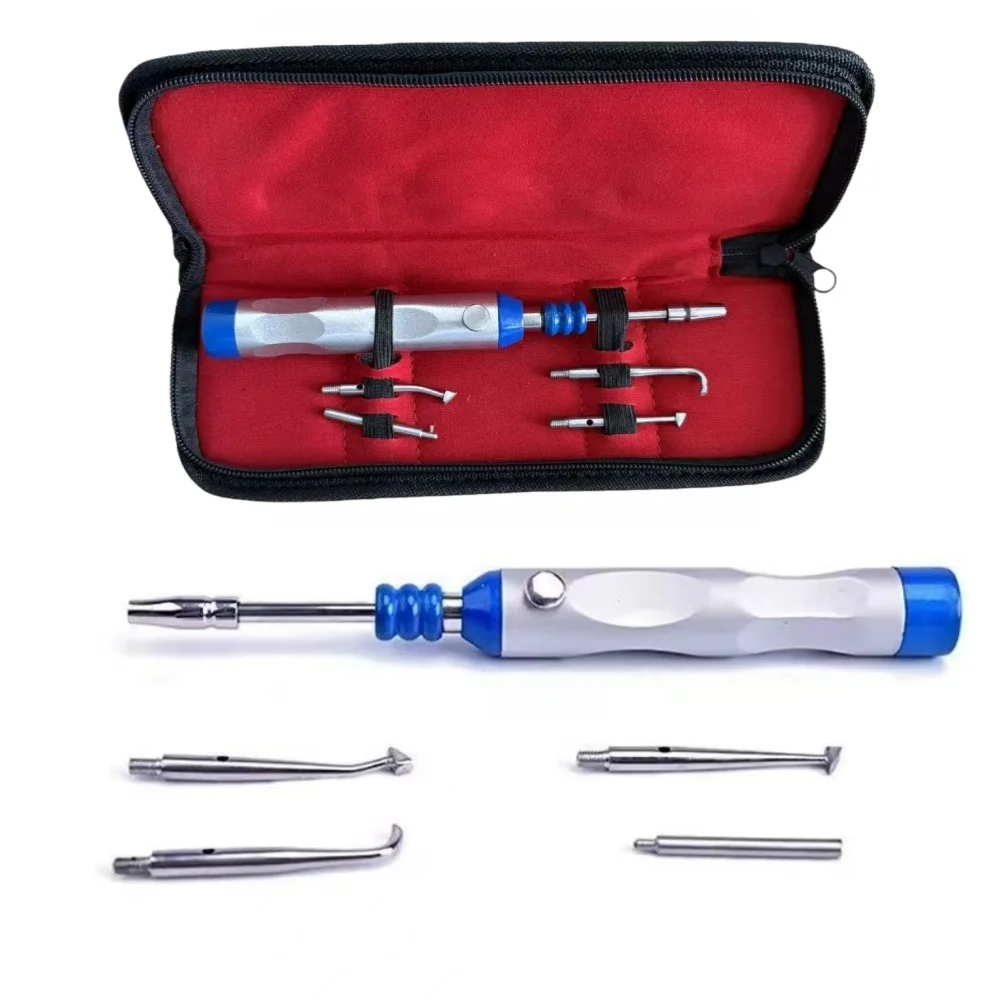 1Set Dental Automatic Teeth Crown Remover Adjustable 4 Shifts Manual Crown Remover Stainless Steel Lab Teeth Restoration Tool