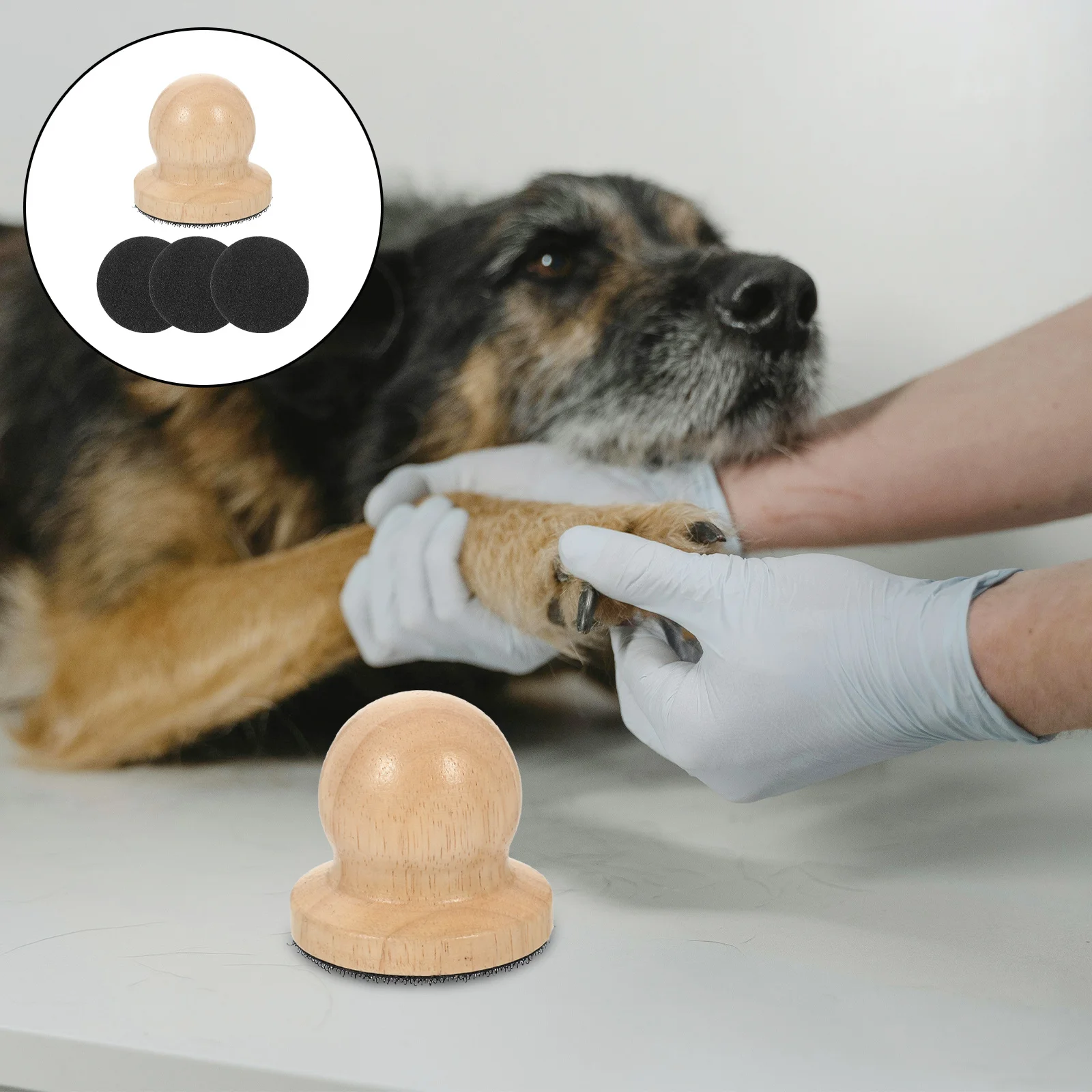 

1Set Wooden Pet Nail File Detachable Design for Effortless Cleaning Storage Safe Gentle Tool for Filing Pet Nails Easy to Use