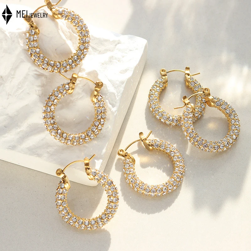 

Fashion No Fading Light Luxury Design Ear Accessories U-Shaped Cubic Zirconia Earrings