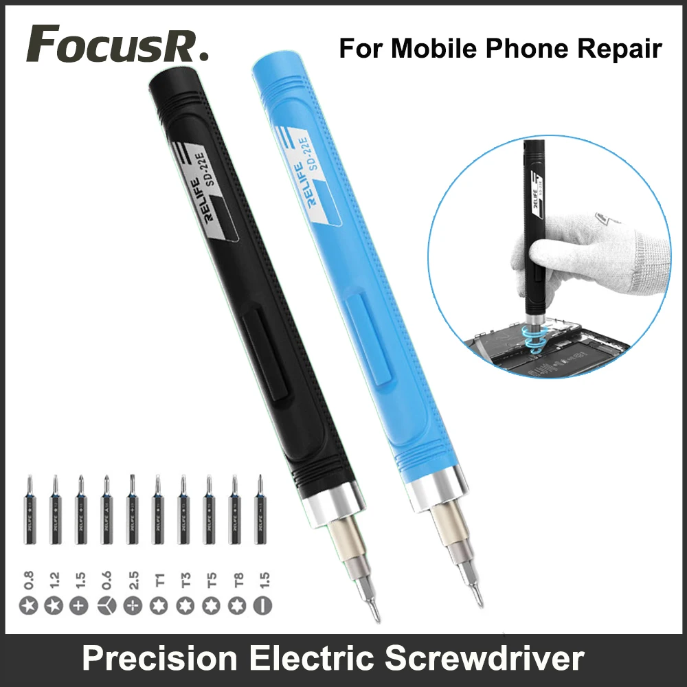 

RELIFE SD-22E Wireless Precision Electric Screwdriver 10pcs S2 Alloy Steel Bit Fast Charging Screw Driver Set Repair Power Tools