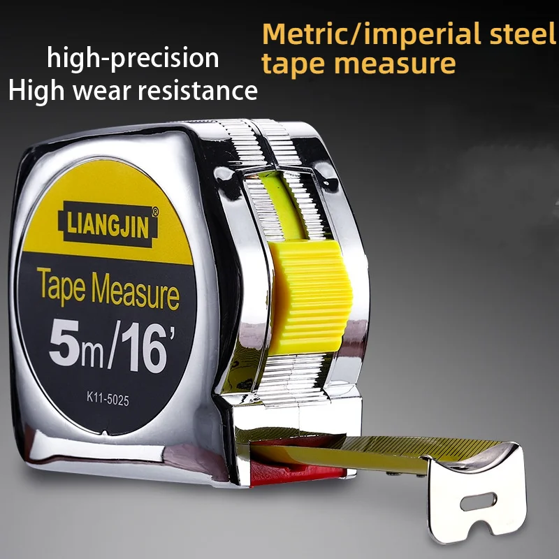 شريط قياس فولاذي 5 م و10 م |   شديدة التحمل، مقاومة للاهتراء |   عالية الدقة لأعمال النجارة والديكور والبناء |   حالة سميكة