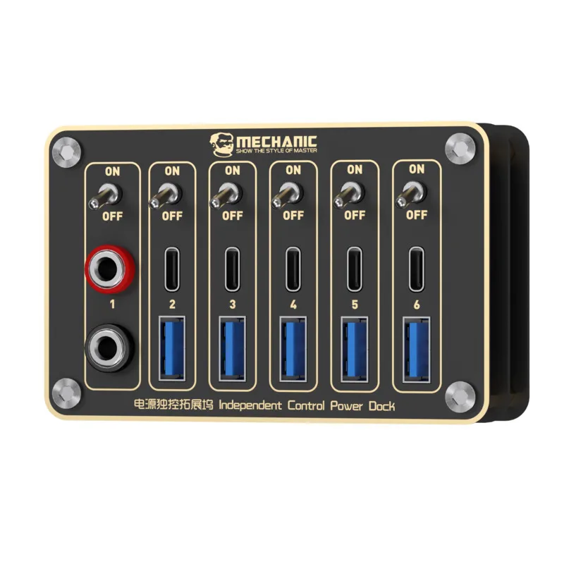 MECHANIC PD6 Independently Controls The 6 port USB Type C Charging Hub Of The Power Docking Station For Telephone Maintenance