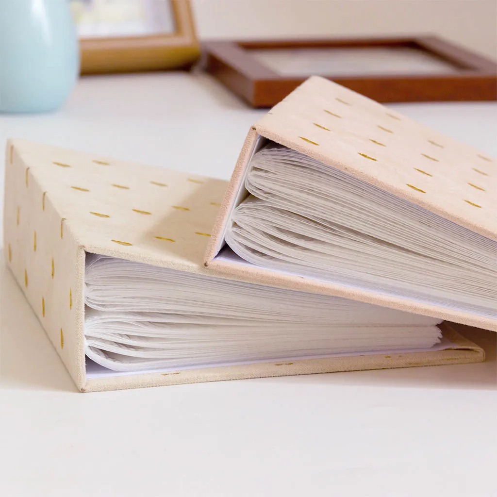 1 exquisite 6-inch fabric photo album with 100 pictures as a commemorative gift for friends and couples