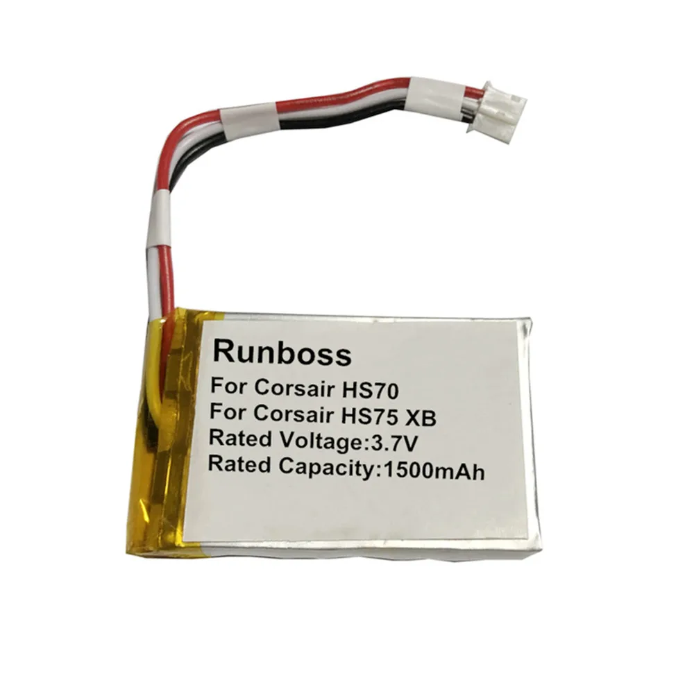 

3.7V 1500mAh Battery for Corsair HS70, HS75 XB,Corsair HS70 Pro ,HS80 Wireless Gaming Headset