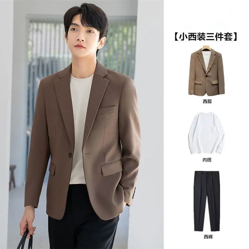 1-H11   Suit suit Men's Korean Style Small Suit Jacket Top Single Piece Trendy Duffy Handsome Business Dress