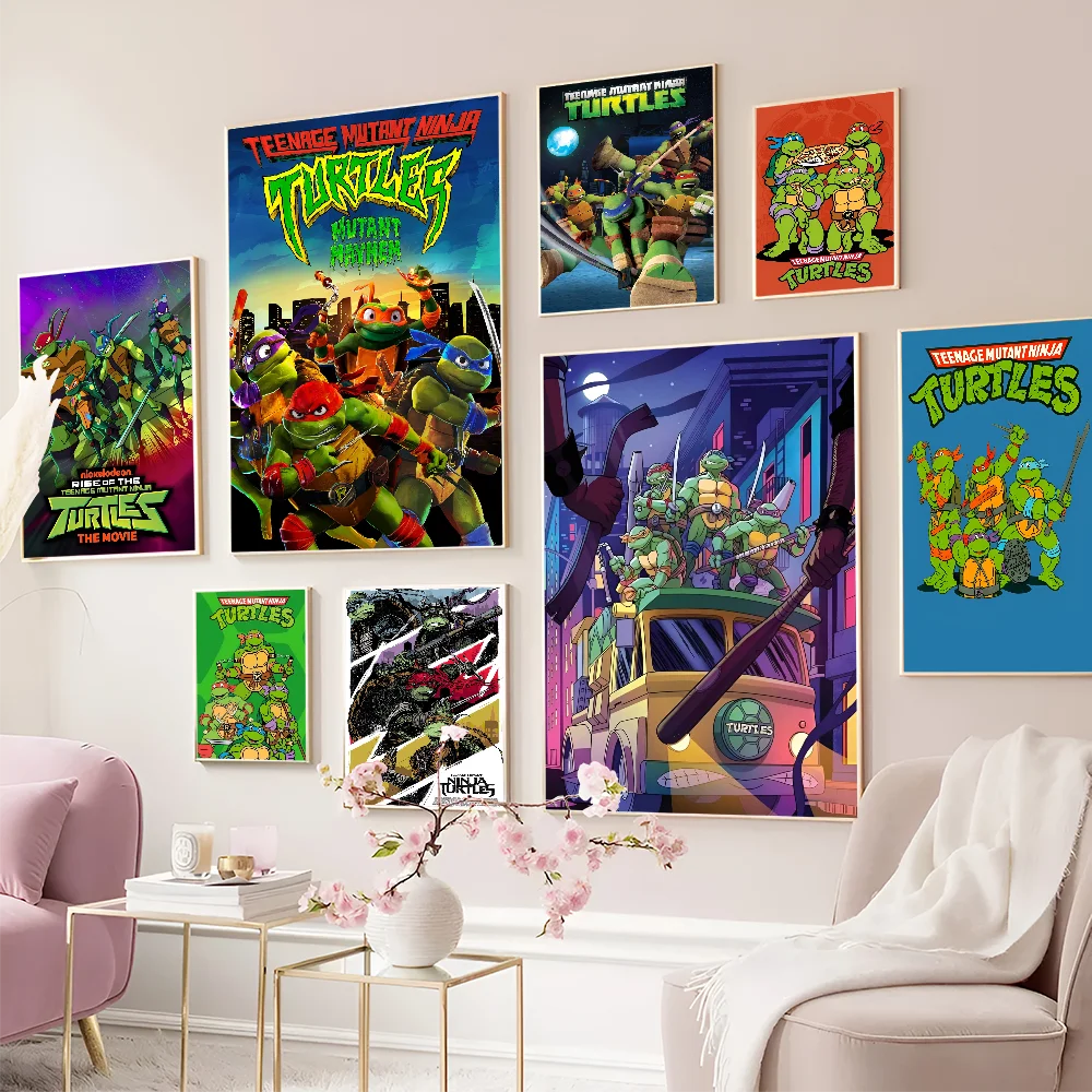 N-Ninja T-Turtles DIY Sticky Poster Fancy Wall Sticker For Living Room Bar Decoration Wall Decor