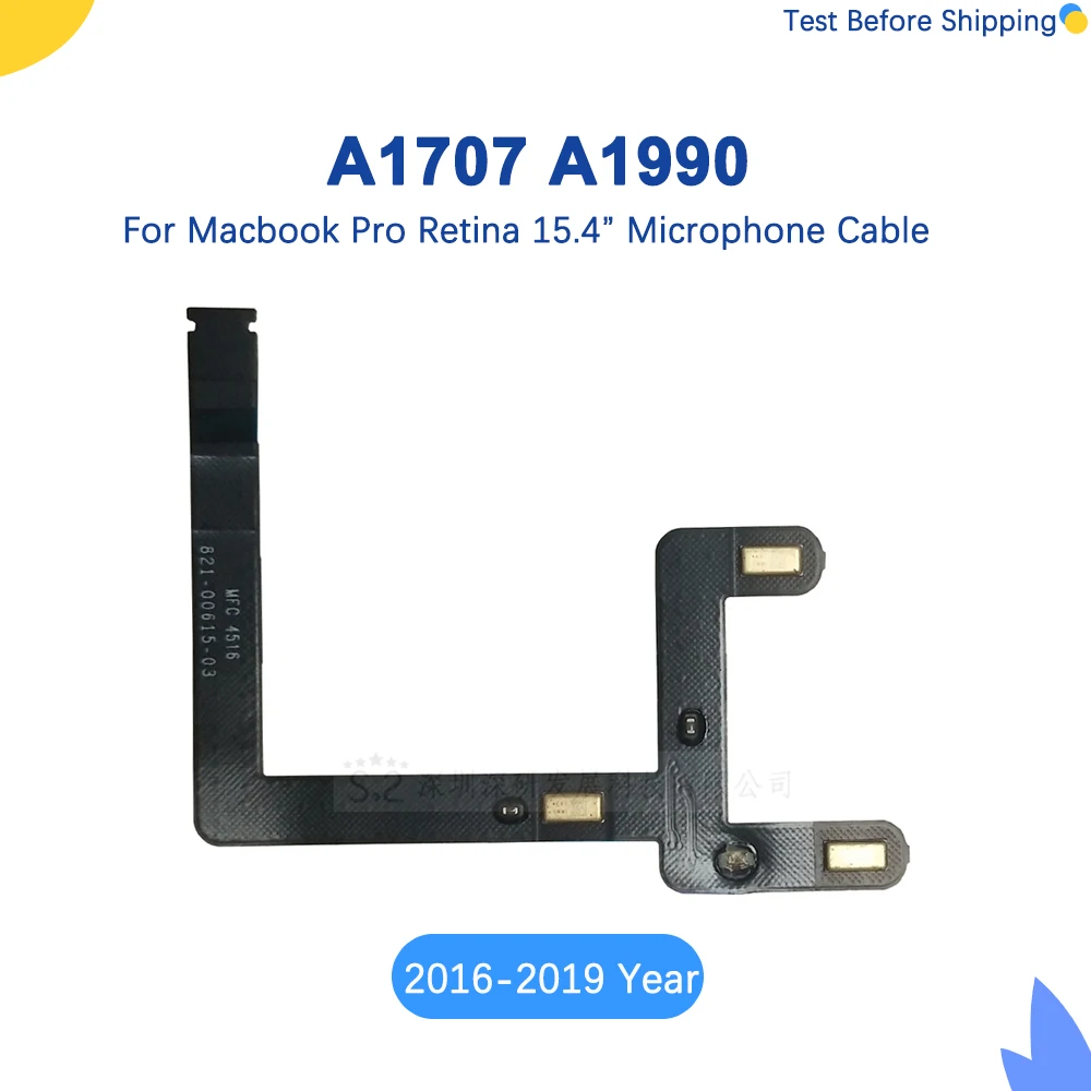 

New for Macbook Pro Retina 15" A1707 A1990 Mic Microphone Flex Cable 821-00615-03 821-00615-A Late 2016-2019 Year