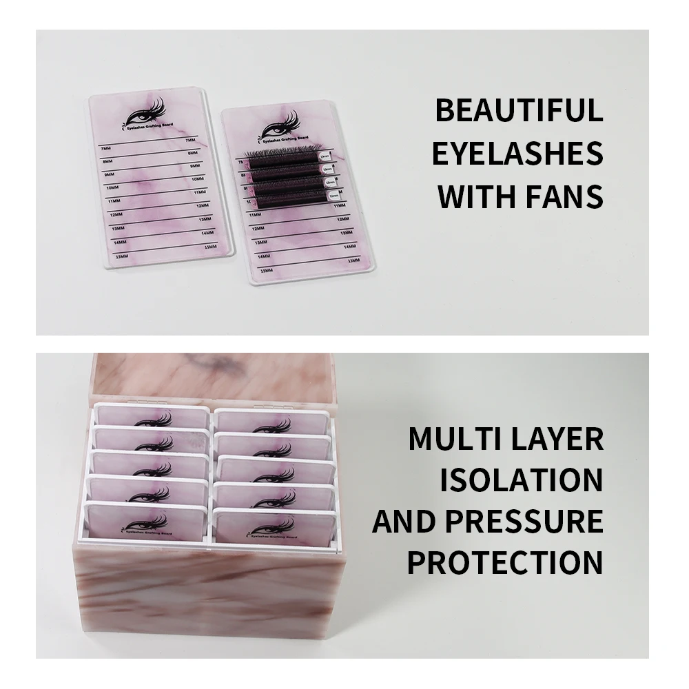 GAHAMACA 5/10 Layer Deluxe Acrylic Eyelash Storage Box Spacious Organizer Lash extension studio tool