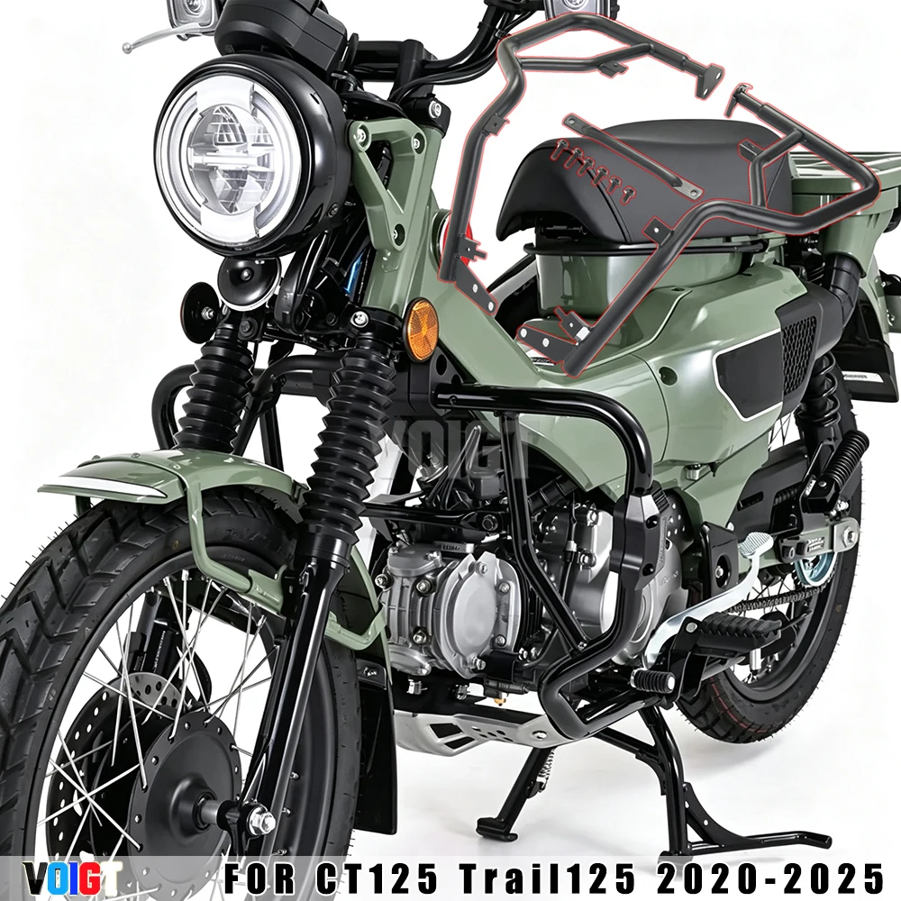 Engine Crash Bar For Honda Hunter Cub CT125 CT 125 Trail125 Trail 125 2020-2025 Highway Bumper Engine Guard Crash Bars Protector