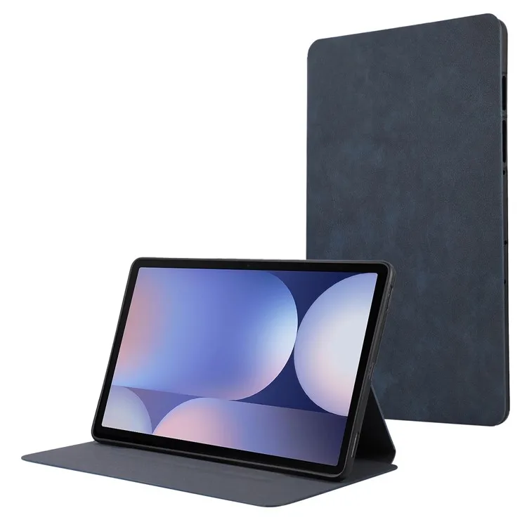 

For Samsung Galaxy Tab S10+ Shockproof Case PU Leather Tablet Cover with Stand - Blue