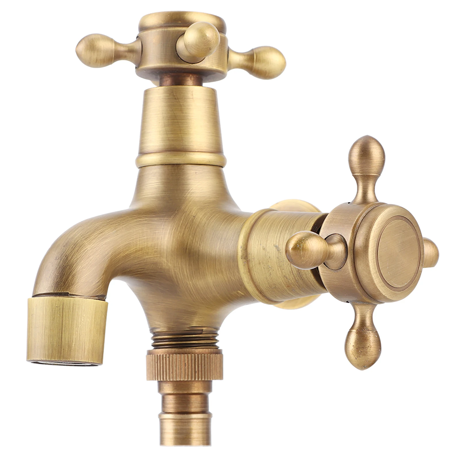 G1/2in Thread Bathroom Copper Single Cold Faucet Washing Machine Mop Pool Water Tap Retro Gold Washing Machine Faucet Water Tap