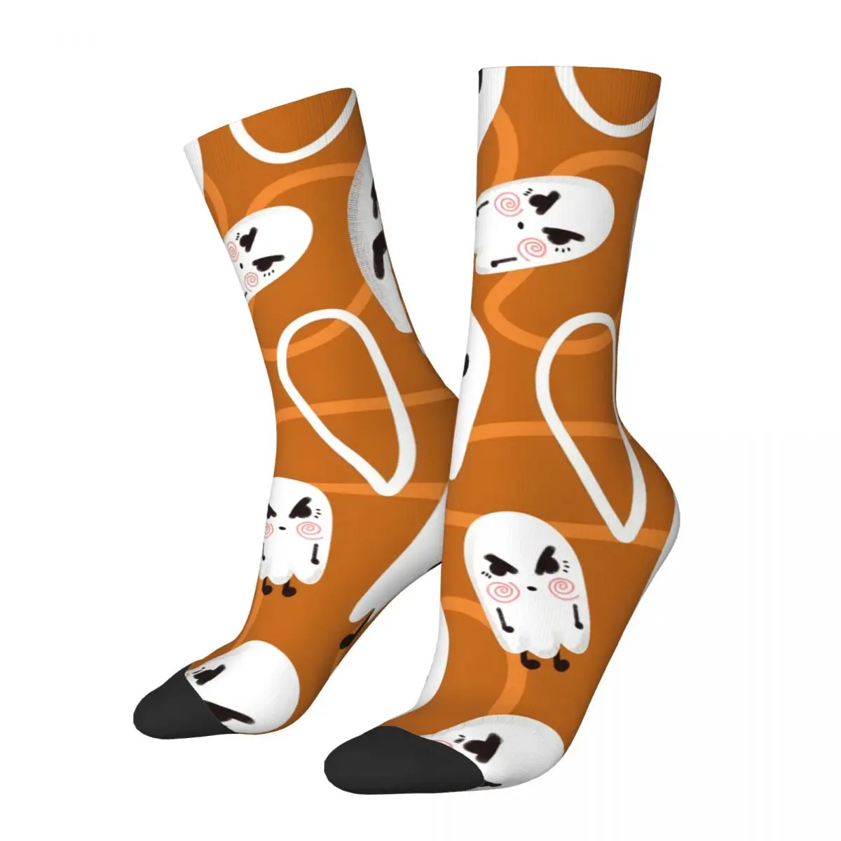 Crazy compression Halloween Ghost Pattern Sock for Men Harajuku Quality Pattern Crew Sock Casual