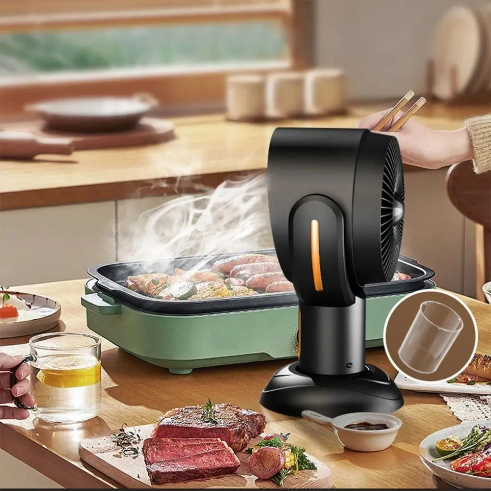 Cappa da cucina portatile da tavolo Mini cappa aspirante salvaspazio a basso rumore Angoli regolabili Fornello purificatore d'aria da cucina a 2 velocità
