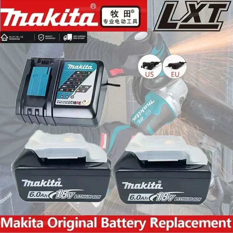 

100% Genuine Makita 5Ah/6Ah/9Ah for Makita 18V Battery BL1830B BL1850B BL1850 BL1840 BL1860 BL1815 Replacement Lithium Battery