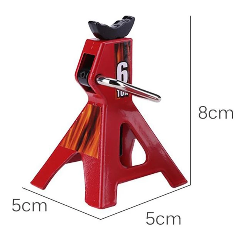 BAAA-6 Ton Simulated Jack Metal Mini Jack Stands Decoration Repairing Tool for 1/10 RC Crawler Car Traxxas TRX4 Axial SCX10