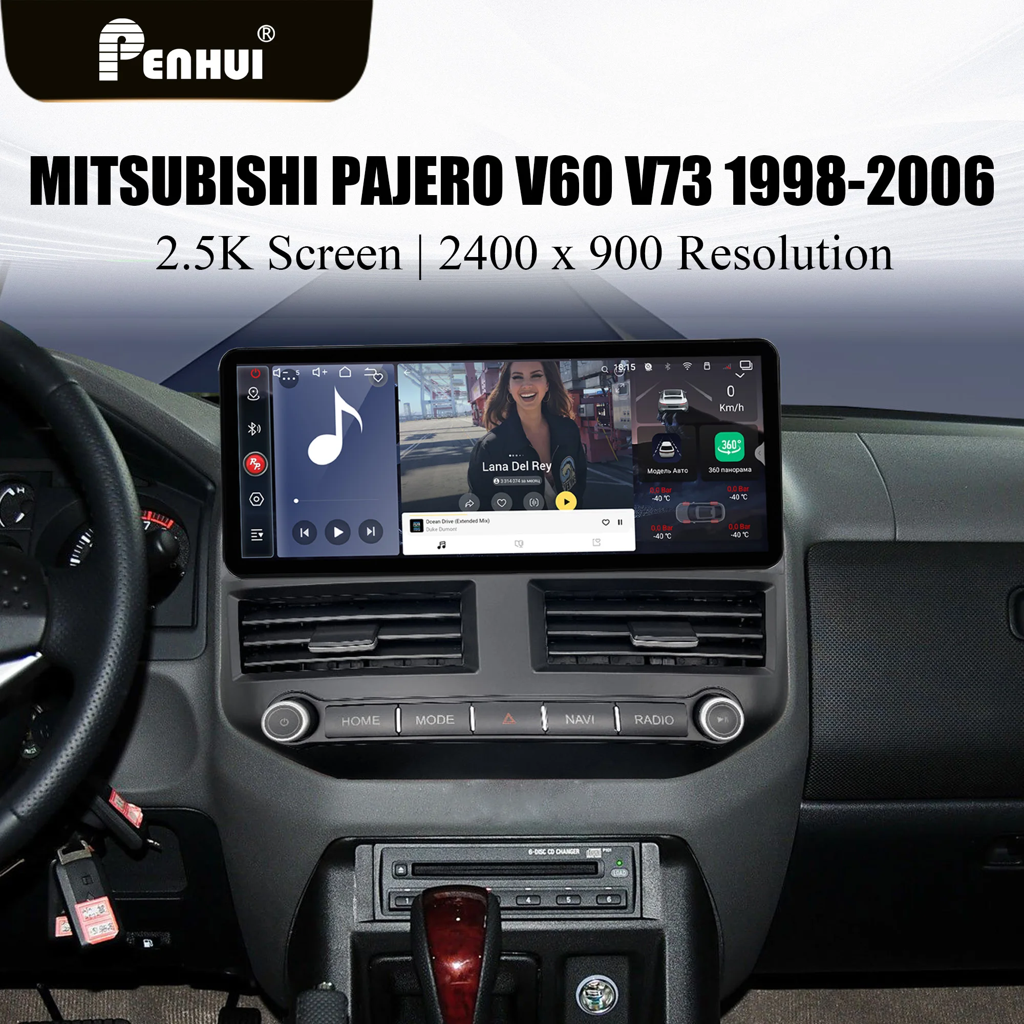 

12.3 inch Redpower for Mitsubishi Pajero V73 2004-2011 Crystal Sound 850 Pro Max Android Car Radio Player Screen CarPlay DVD DSP