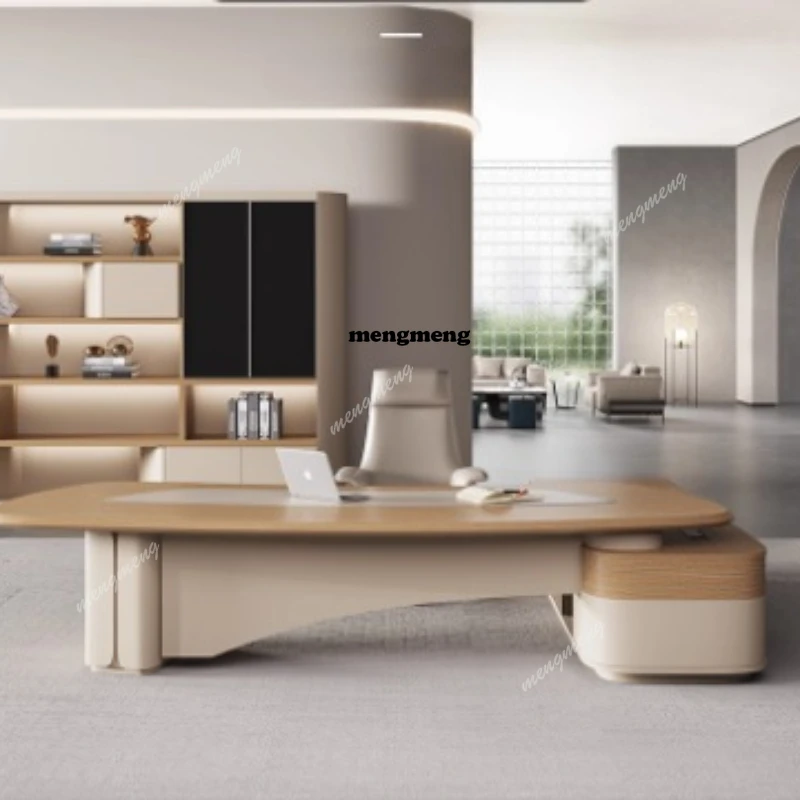 

Boss Table Simple Modern Light Luxury Desk President Creative Manager Table and Chair Combination Office Furniture