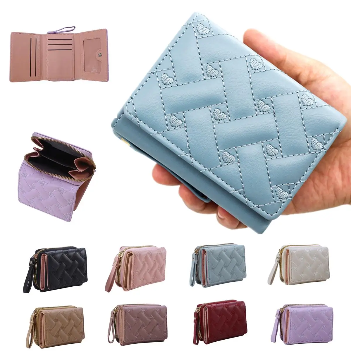 Wallets For Women Kawaii Cute Wallet Luxury Designer Lady Wallet Pink Purse Womens Wallet Small Women Leather Wallet Coin Purse