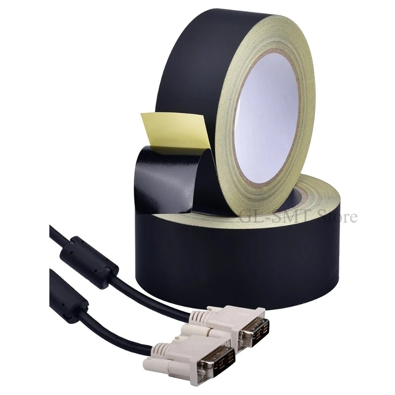 30M Black Acetate Cloth Single-sided Adhesive Tape Wire Bnding High Temperature Resistance Tape For Electric Phone LCD Repair
