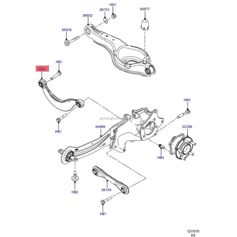 BV615500APB AV615500AC 1683463 1686184 Adjustable Rear Upper Camber Control Arm Suspension for Ford Focus