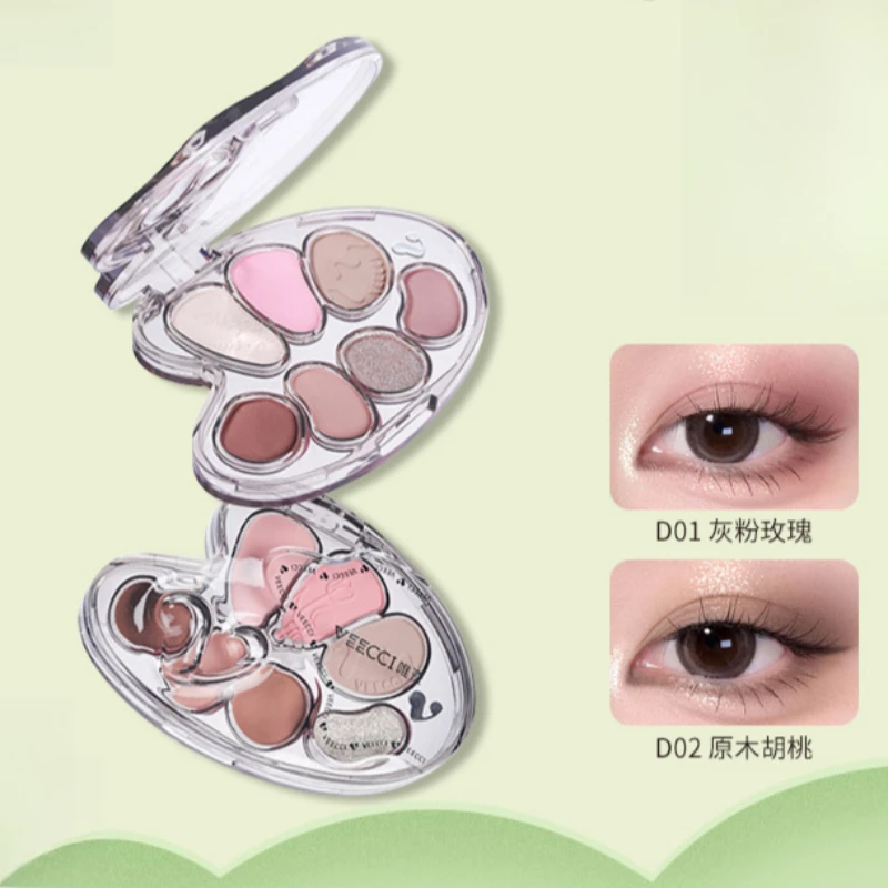 VEECCI Artist 7color eyeshadow plate multi-purpose durable not easy to faint matte shine rose pink makeup eye face