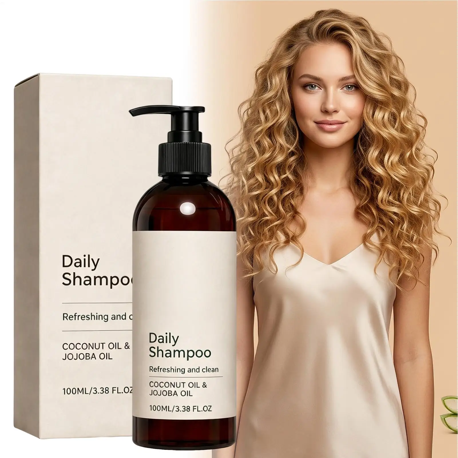 100ml Gentle Clarifying Shampoo,Volumizing Nourishing Hair Wash For Fine Frizzy Hair, Scalp Soothing Anti-Frizz Travel Size Care