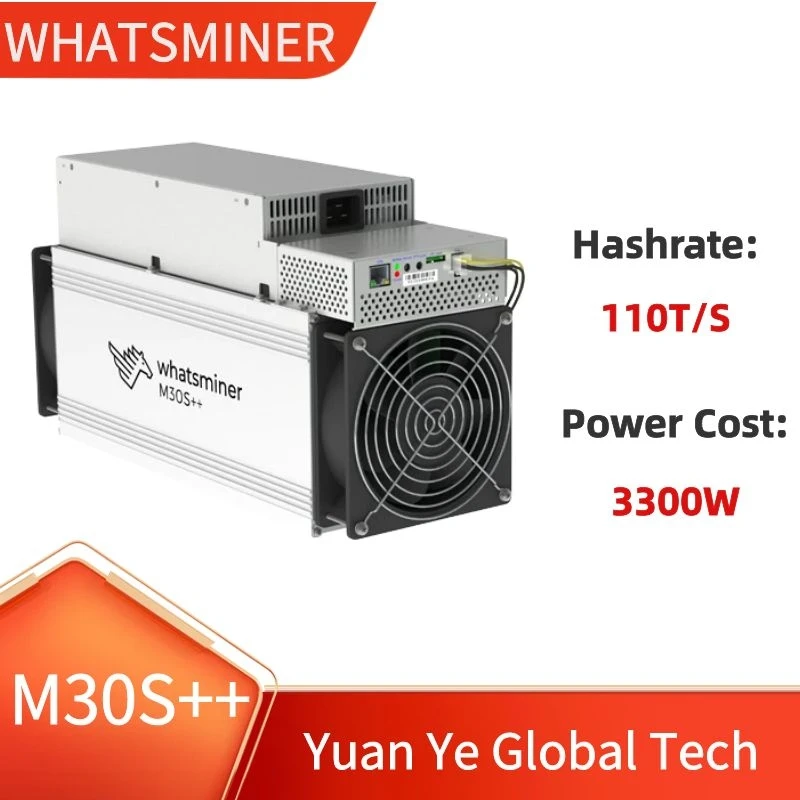 

New WhatsMiner M30S++ 100T/108T Hashrate new BTC Miner with 1 year Warranty good miner