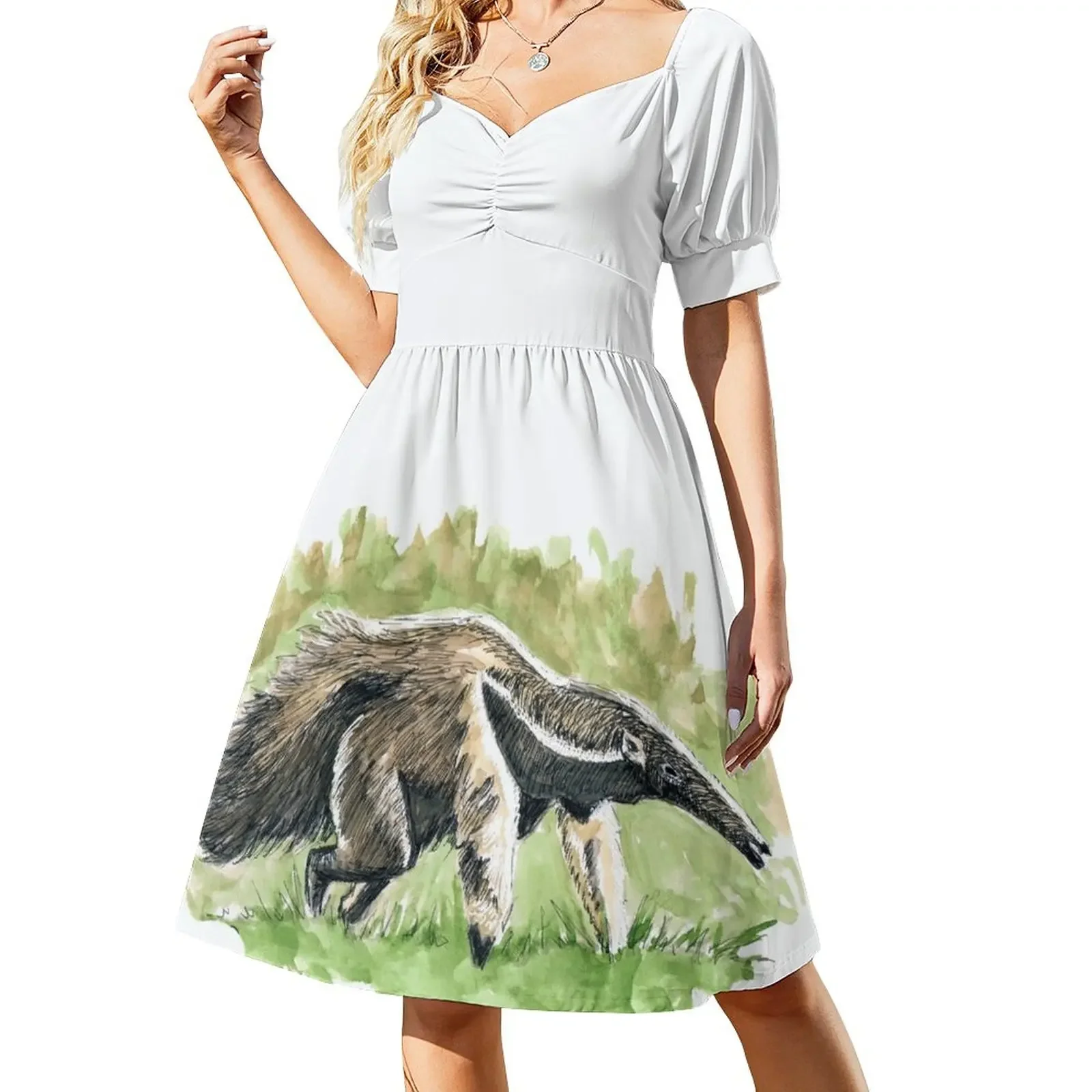 Gostoso! Anteater....:o) Vestido de manga curta Vestidos de dança Roupas femininas