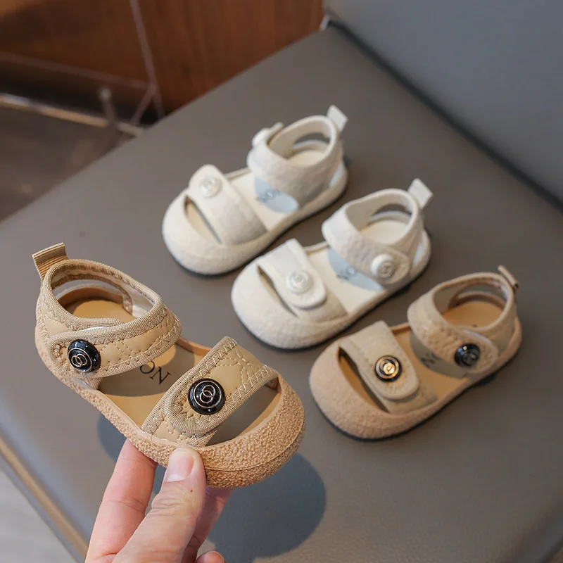 Baby En Baby Peuter Schoenen Baby Meisje Summer2024new Baby Sandalen Mannelijke Baby Zachte Zool Baby Schoenen Nakomelingen