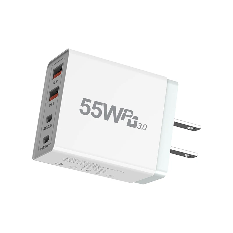 

55W AU EU UK US Plug Fast USB Charger Type C Charger for Redmi iPhone Samsung SmartPhone Quick Charging Adapter PD Wall Charge