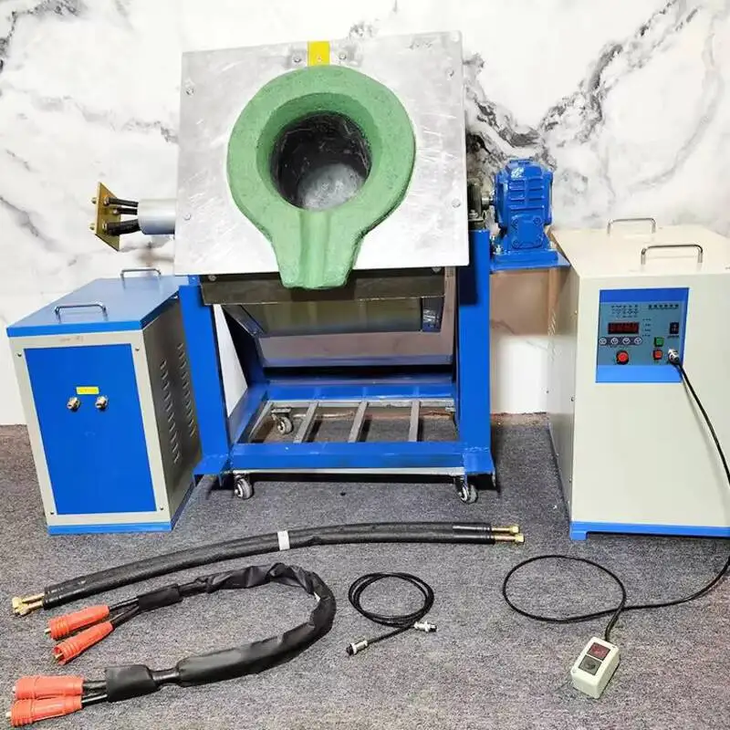 30kg Copper Bronze Brass 10kg Steel Melting Furnace 35kw Induction Melting Furnace For