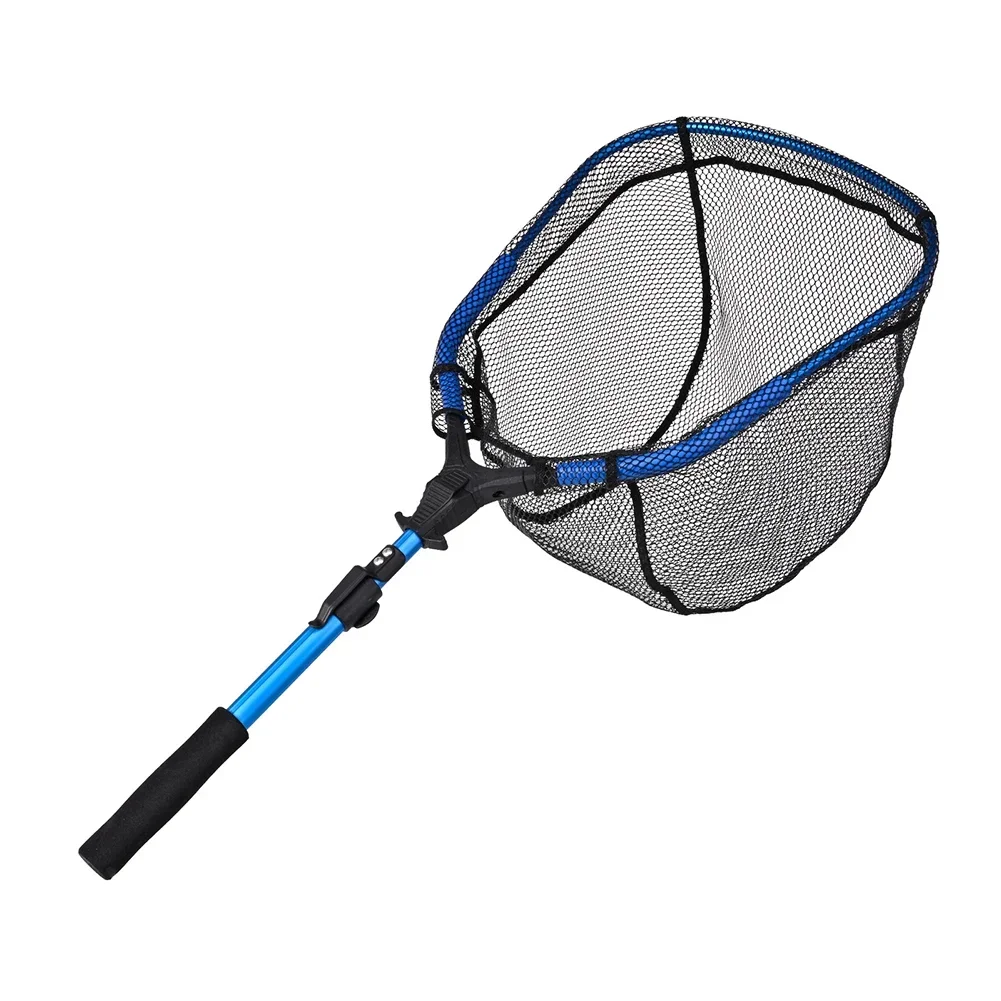 Bird Fishing Net Fishing Pond Net Bird Fishing 2 Sections Color: Blue Material: Aluminum Alloy Shrink Length: 47cm