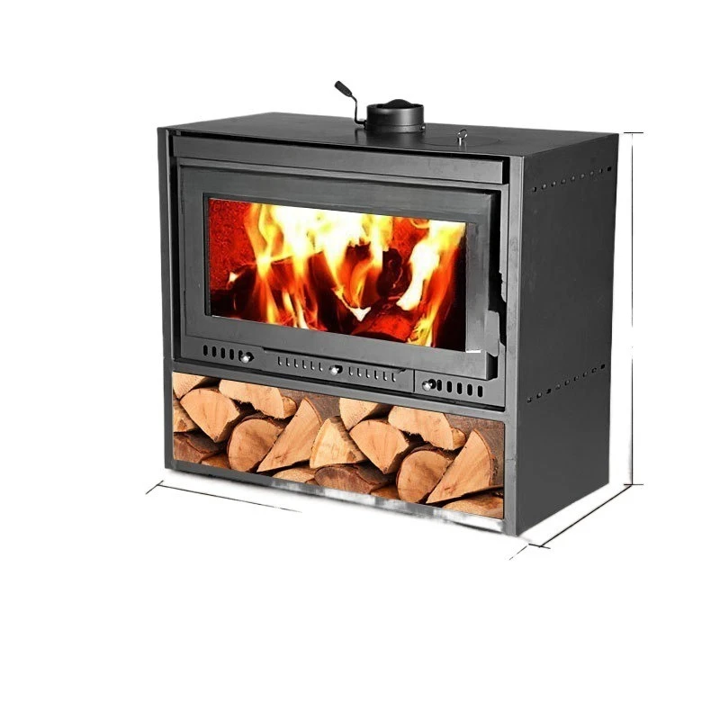 

Wood burning real fire fireplace, home living room indoor European and American villa homestay decoration, heating firewood car