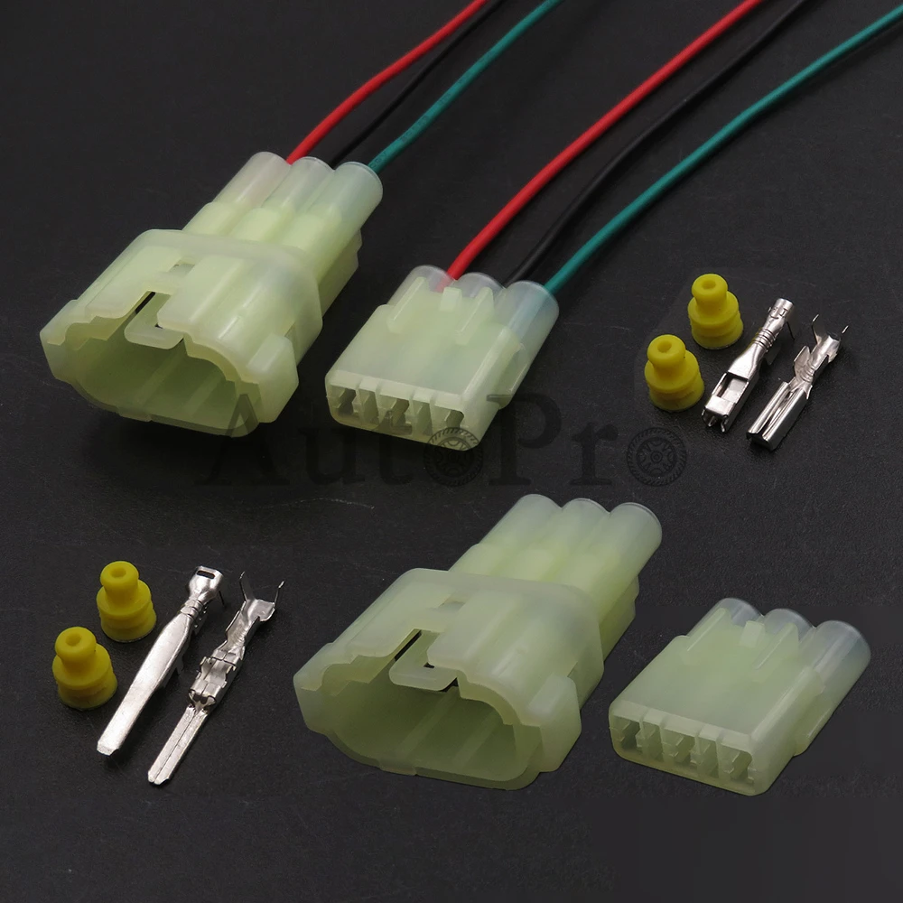 1 Set 3 Hole Starter Car Oil Pump and Electric Jet Locomotive Wire Plug Auto Cable Harness Sealed Socket 6180-3451 6187-3801