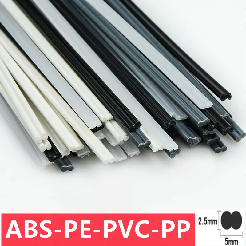 3 Meters Plastic Welding Rods ABS/PP/PVC/PE Welding Sticks 5x2.5mm for Plastic Welder Gun Car Bumper Repair Welding Supplies