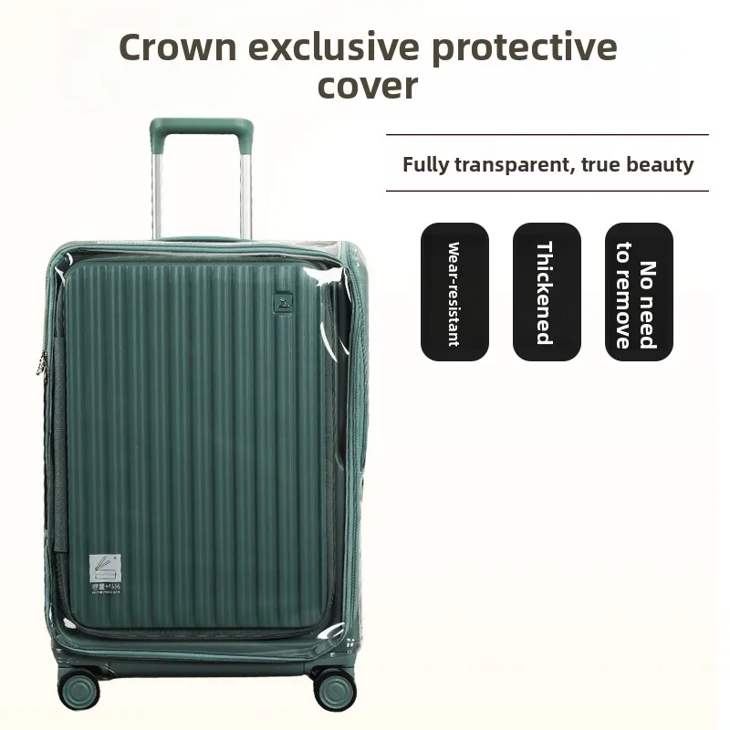 crown-luggage-protector-cover-dustproof-carry-on-suitcase-bag-cover-for-travel-fits-20-25-inch-suitcase-without-removal