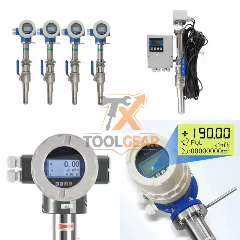 2026hotsale* Atech Insertion-style Emag Waste Water Magnetic Flow Meter Battery Powered Plug-in Electromagnetic Flowmeter