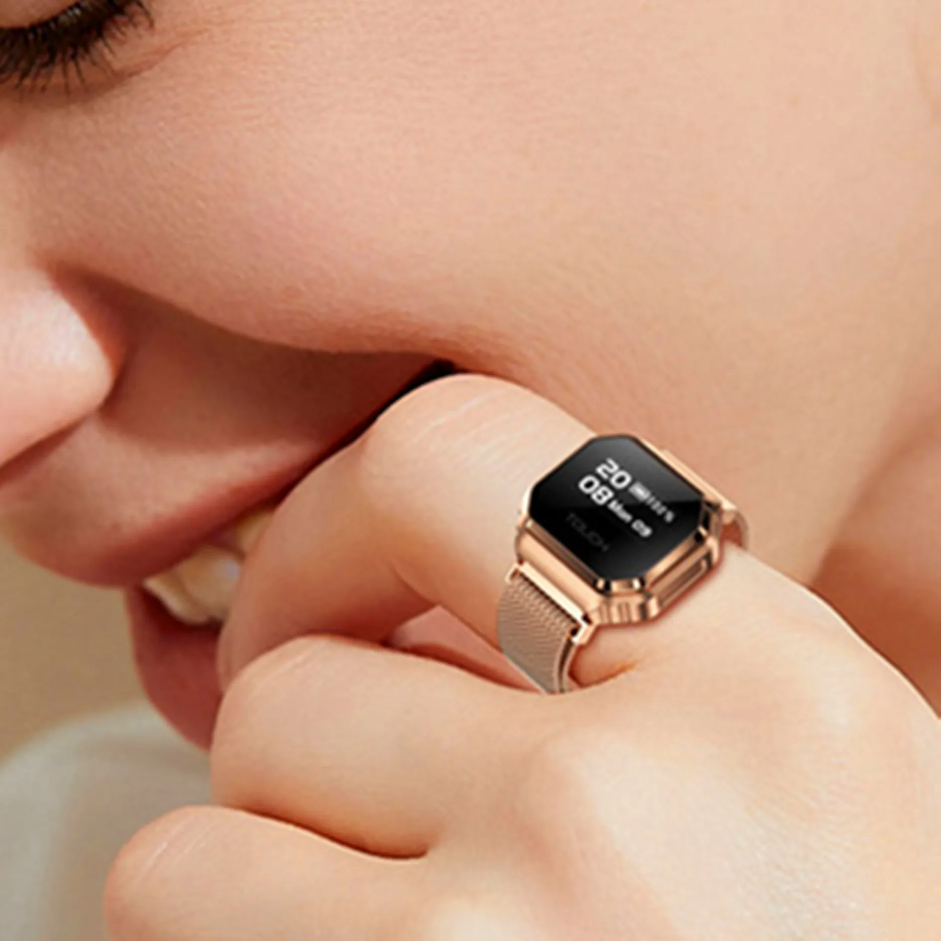 Smart Ring Watch Mobile Phone Bluetooth Wristband Healthy Sleep Oxygen Exercise Outdoor Sports Couple Interaction Bracelet Mini