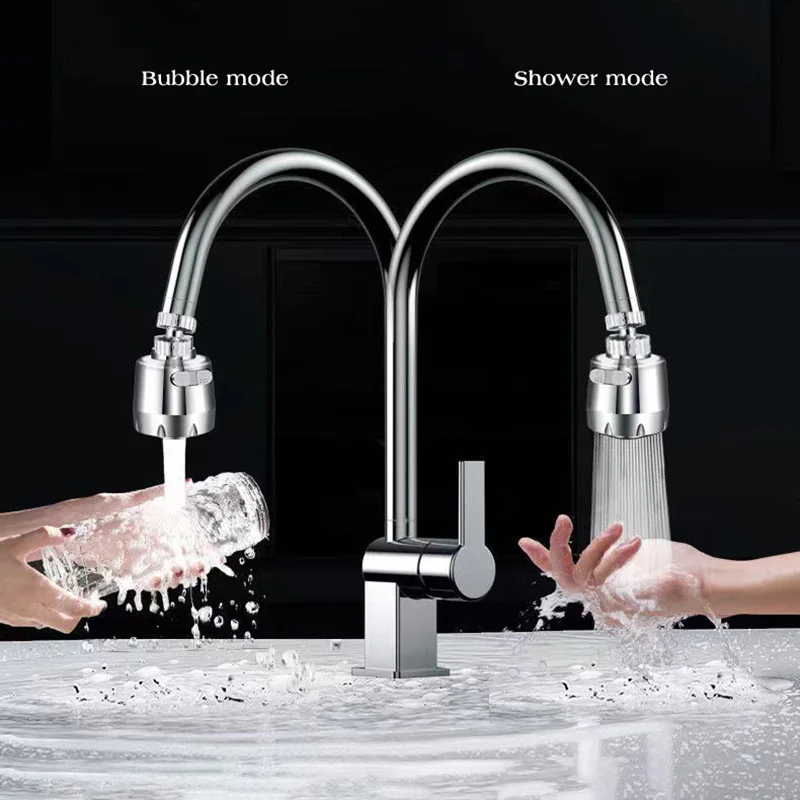 

360 ° Удлинитель Magic Tap 3-в-1, режимы распыления, адаптер фильтра, защита от брызг, водосберегающий удлинитель для крана, универсальный, подходит для раковин
