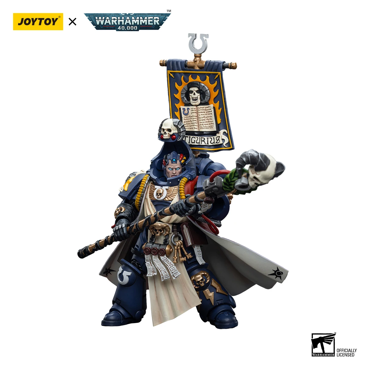 [IN STOCK] JOYTOY 1/18 Warhammer 40k Action Figure Ultramarines Chief Librarian Tigurius Anime Military Model