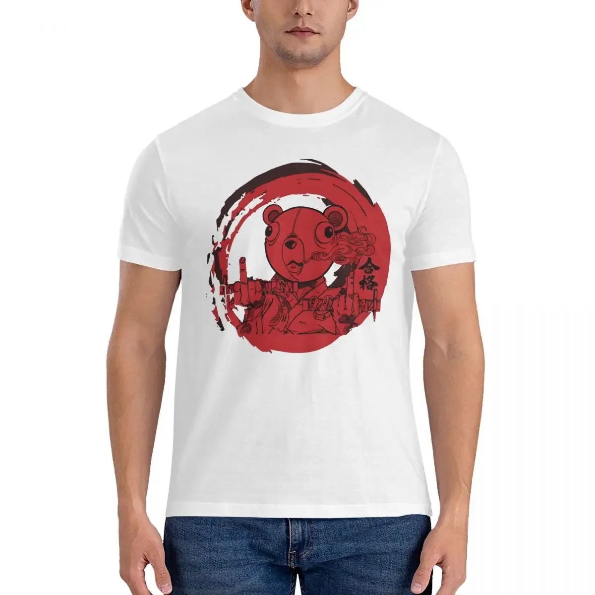 Men's T-Shirts Jinno Fashion Cotton Tees Short Sleeve AFRO SAMURAI T Shirts Round Collar Tops Summer