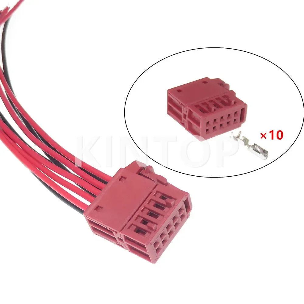 

1 Set 10 Pins 6R0972930A 0-1670990-2 6R0 972 930A AC Assembly Auto Wire Harness Plug Automobile Electrical Socket