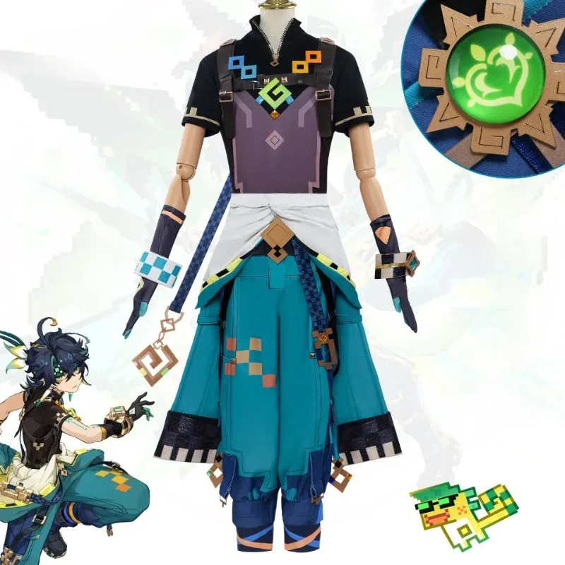 Костюм для косплея Кавеха из Genshin Impact, полный набор, 100% оригинальный дизайн, наряд игрового персонажа с аксессуарами для Хэллоуина и карнавала