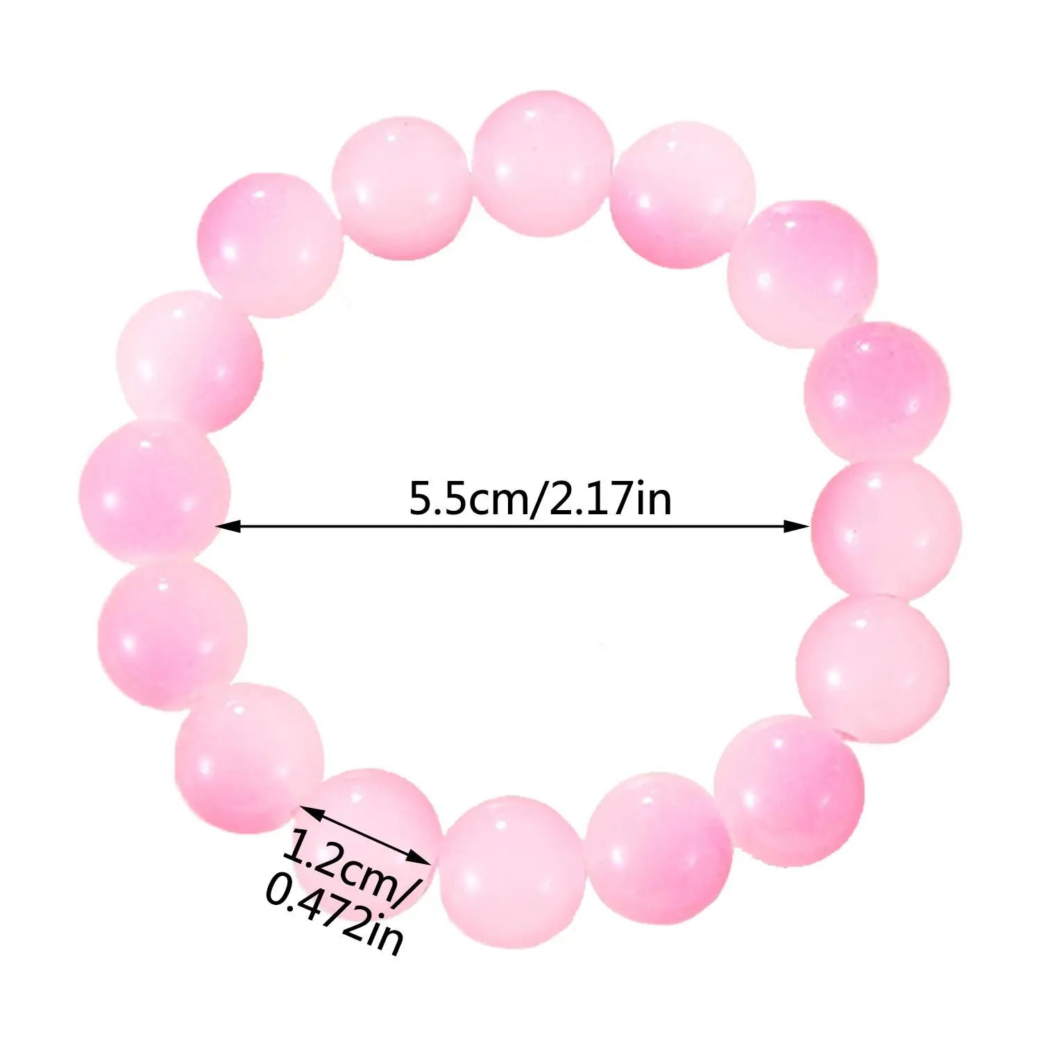 Pink Beaded Bracelet For Women Optimized Natural Stone Beads Yoga Meditation Jewelry Gift For Girlfriend