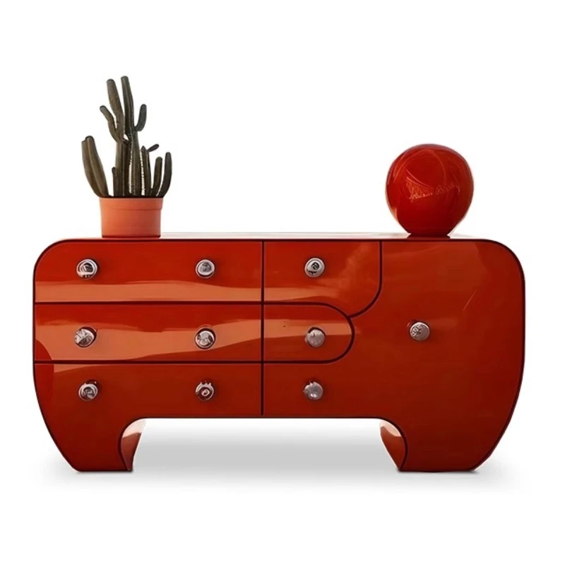 

Art painting dining side cabinet modern aesthetics high-end living room storage cabinet furniture