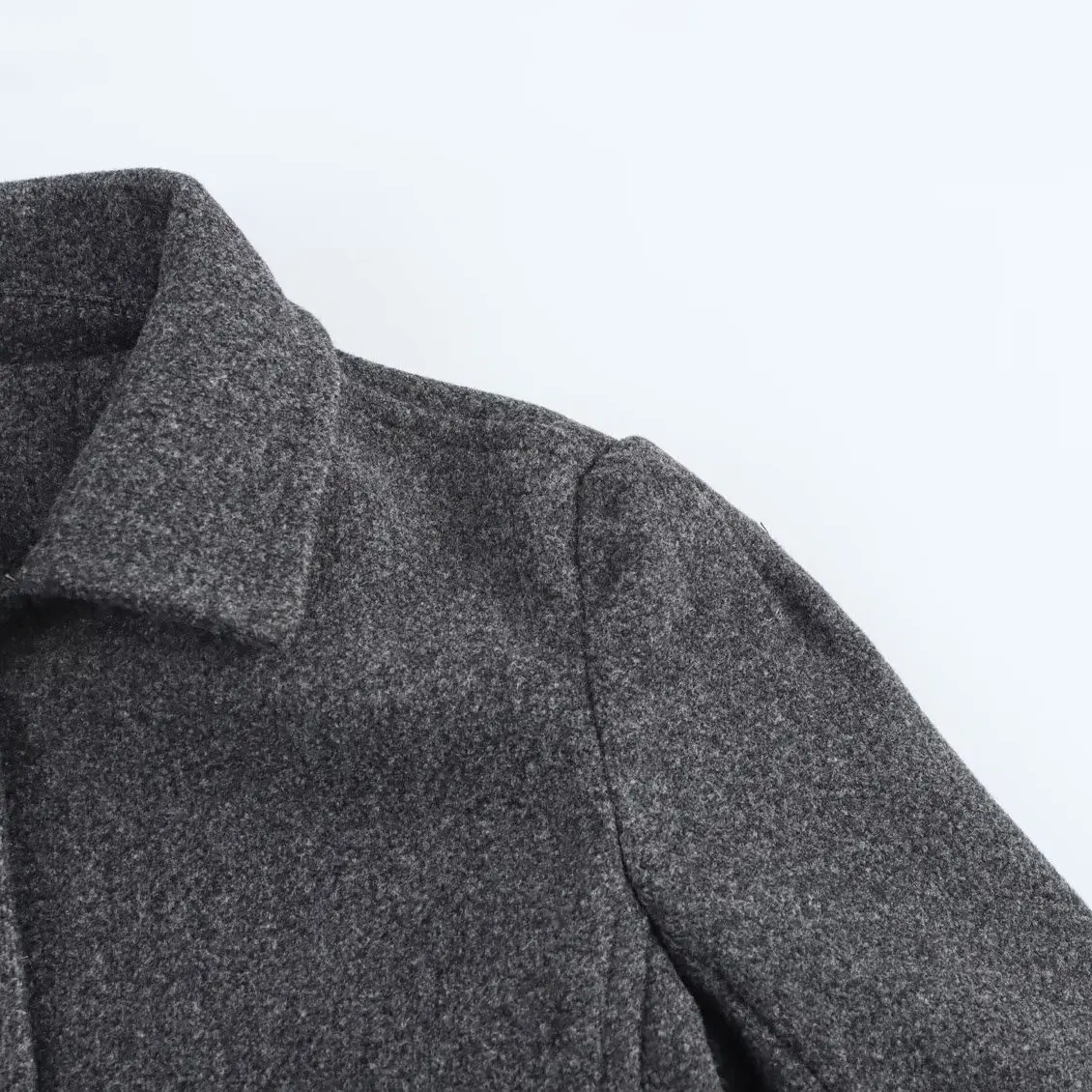 JNLEAOG Herbst Neue Faionable Mixed Stoff frauen Mantel Hohe Taille Gerade Rohr Rock Lange Sve Flip Kragen Casual Einzelnen...